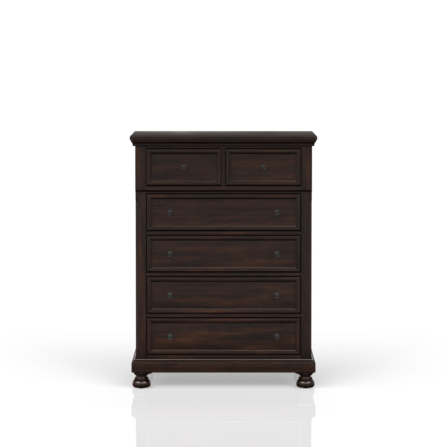 5 Drawer Chest - Dark Cherry