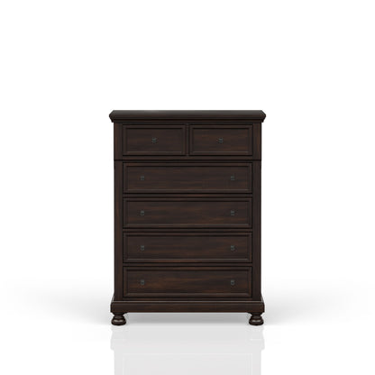 5 Drawer Chest - Dark Cherry