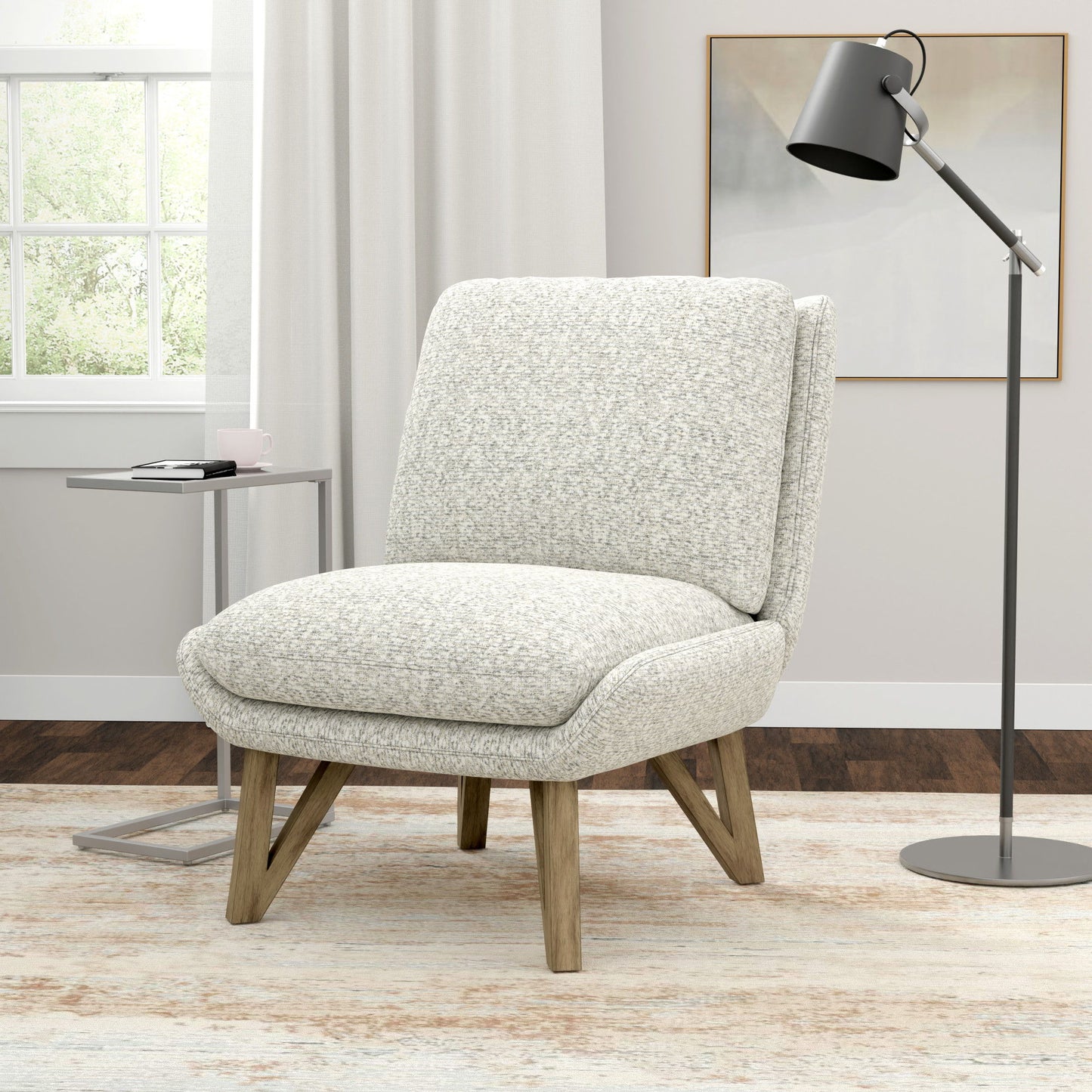 Emerse - Armless Accent Chair - White