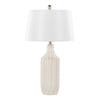 Stella - Contemporary Table Lamp - Gloss Cream / White