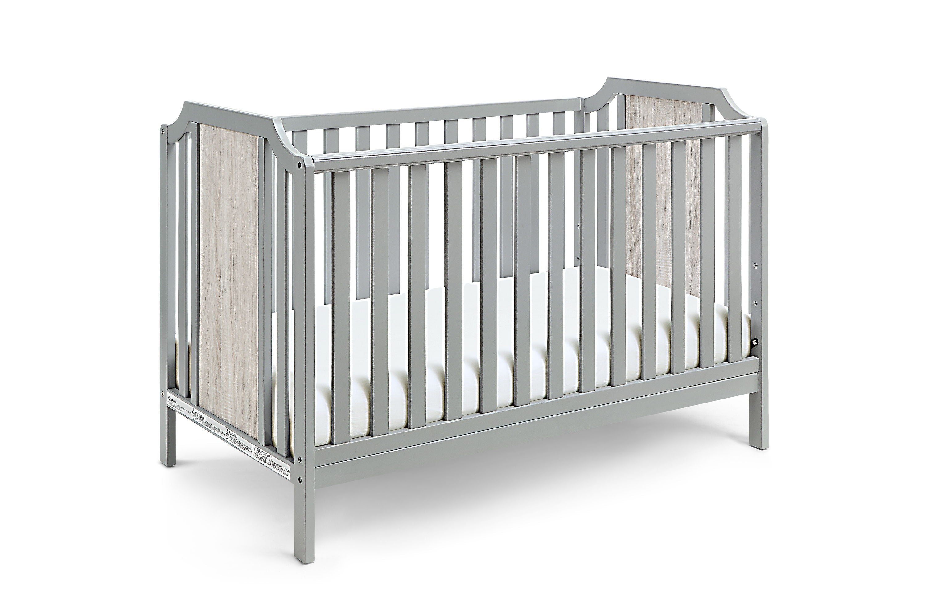 Brees Island - 3 In 1 Convertible Crib - Gray / Graystone