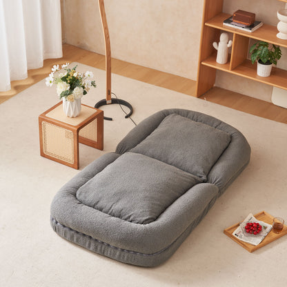 Triple Fold Down Metal Gray Sofa - Gray
