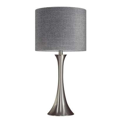 Lenuxe - Contemporary Table Lamp (Set of 2) - Nickel / Gray