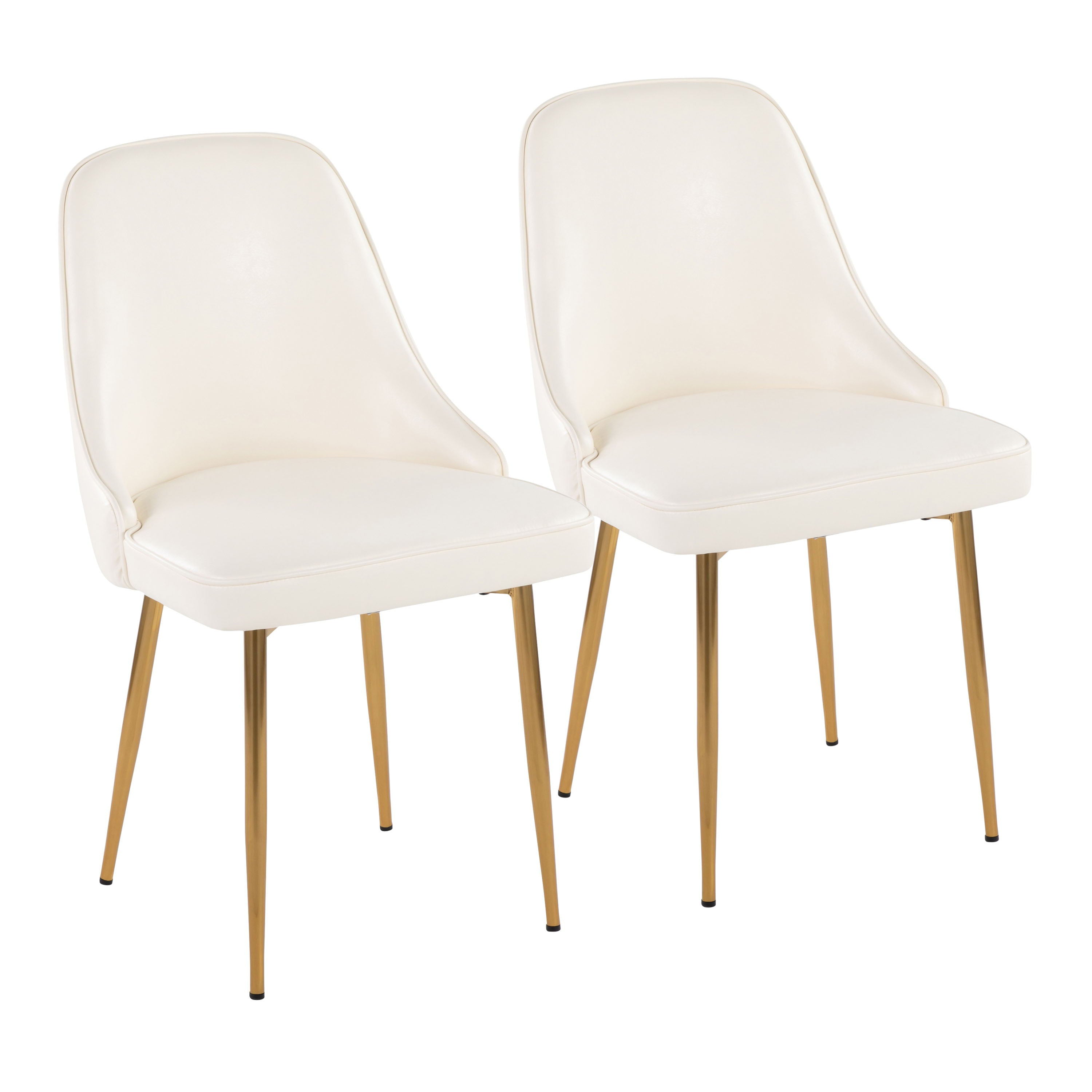 Marcel - Contemporary / Glam Dining Chair (Set of 2) - White