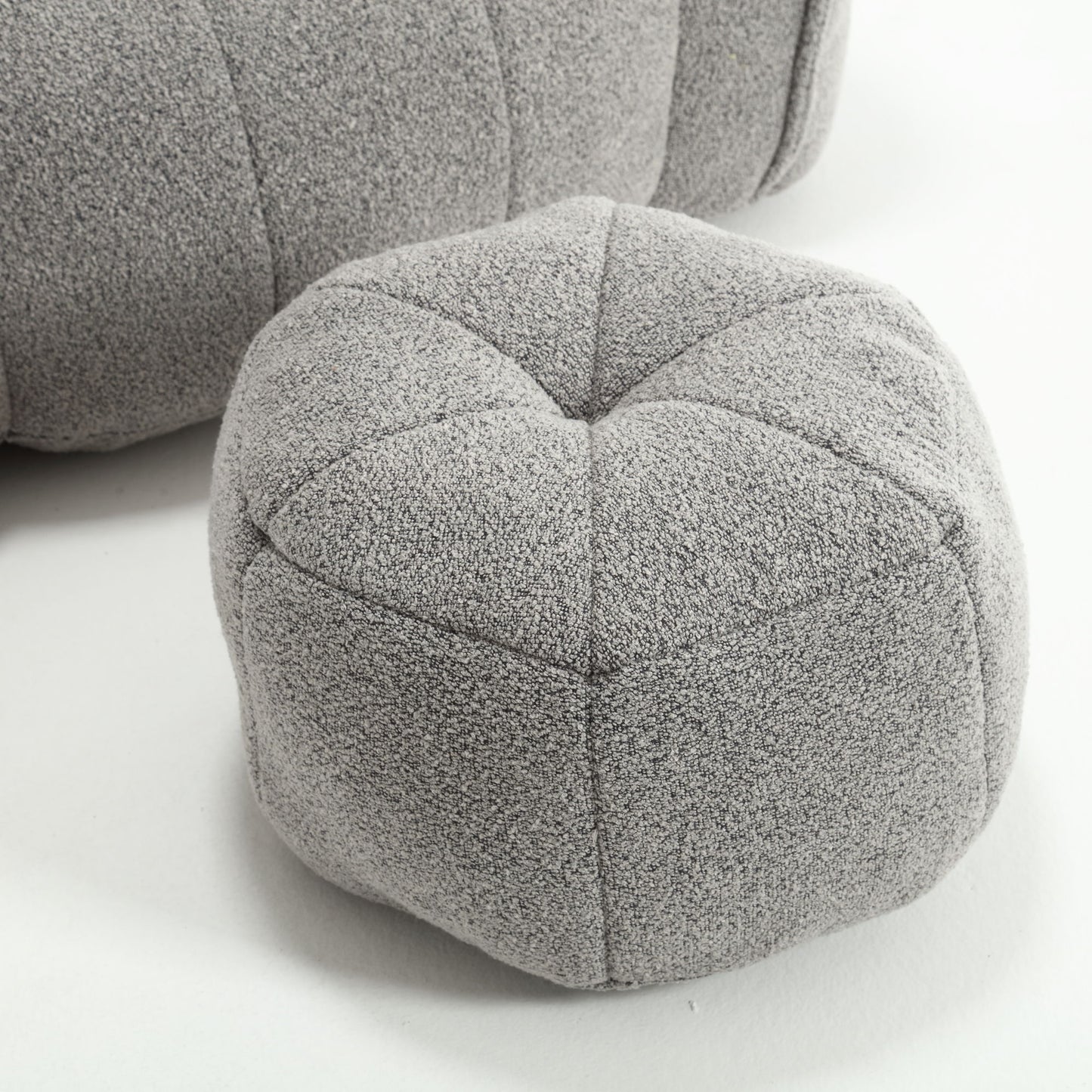 Soft Bean Bag Chair With High Resilient Foam (Chips) - Gray