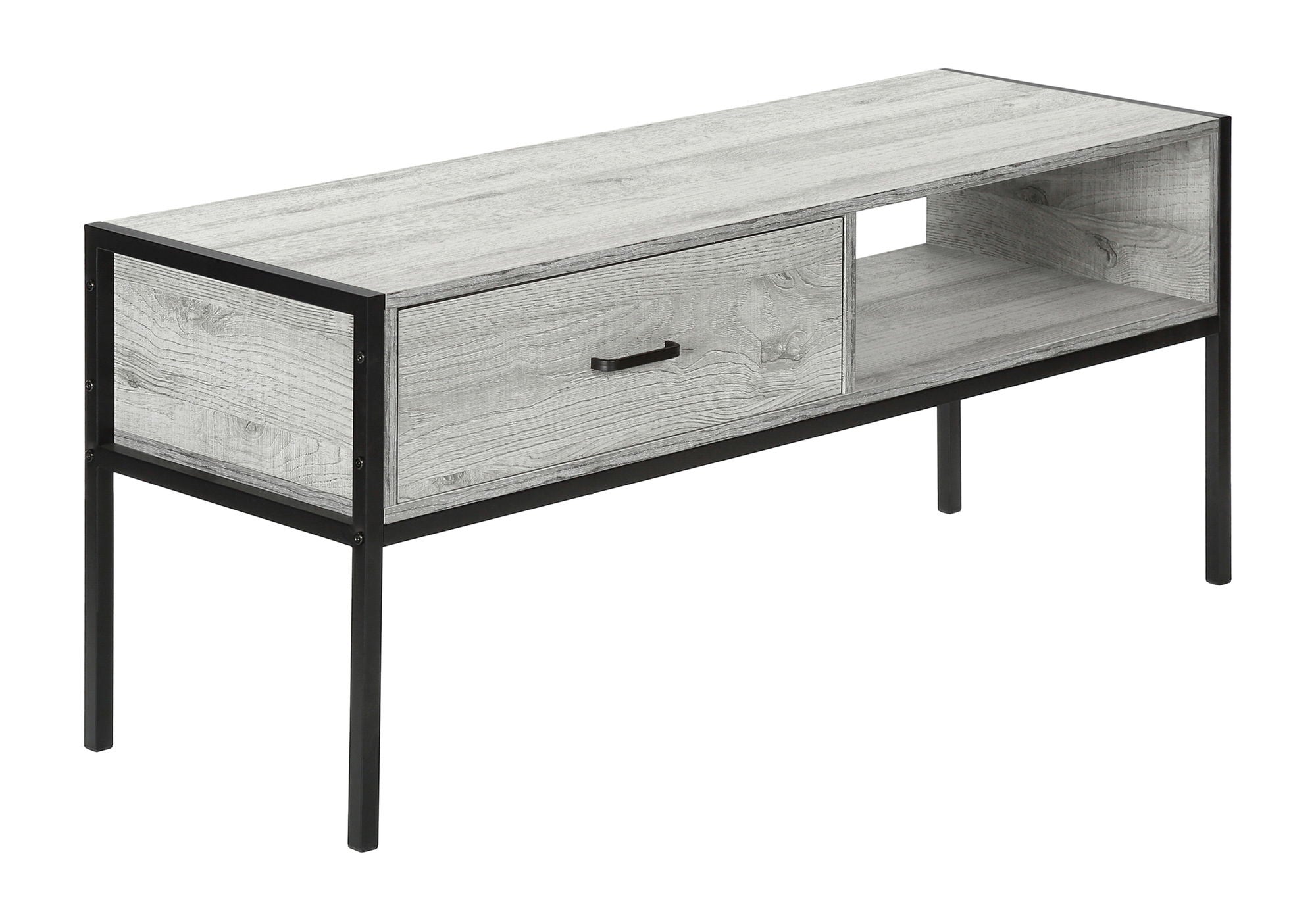 TV Stand, Console, Media Entertainment Center, Storage Drawer, Contemporary & Modern - Gray