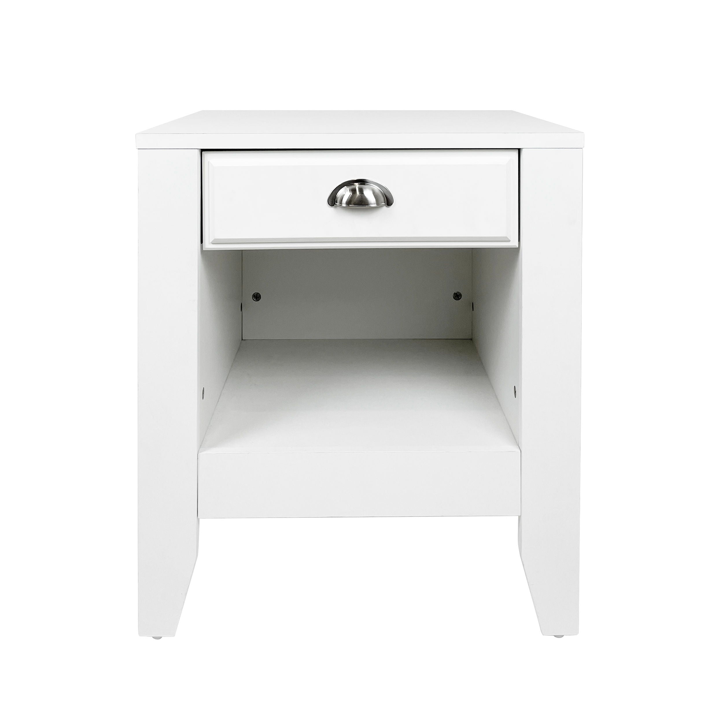Cleary - Contemporary Wood Nightstand With Drawer - White