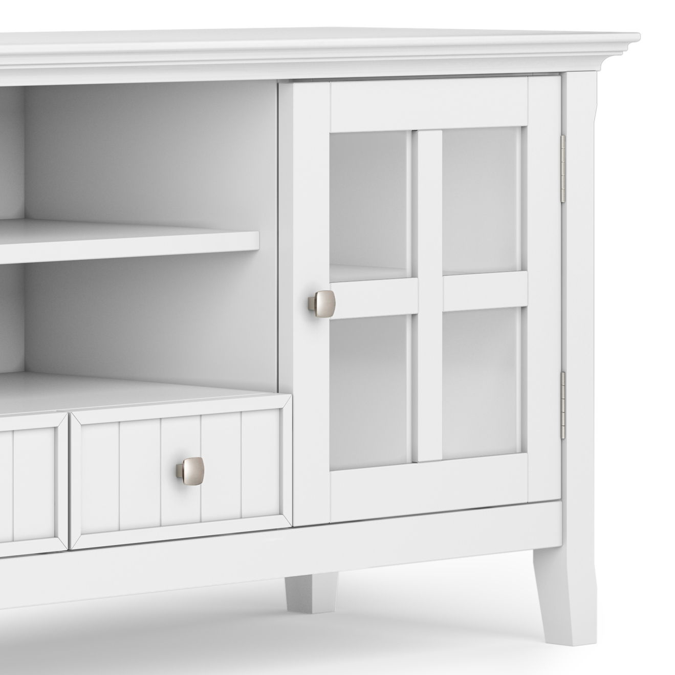 Acadian - TV Media Stand - White