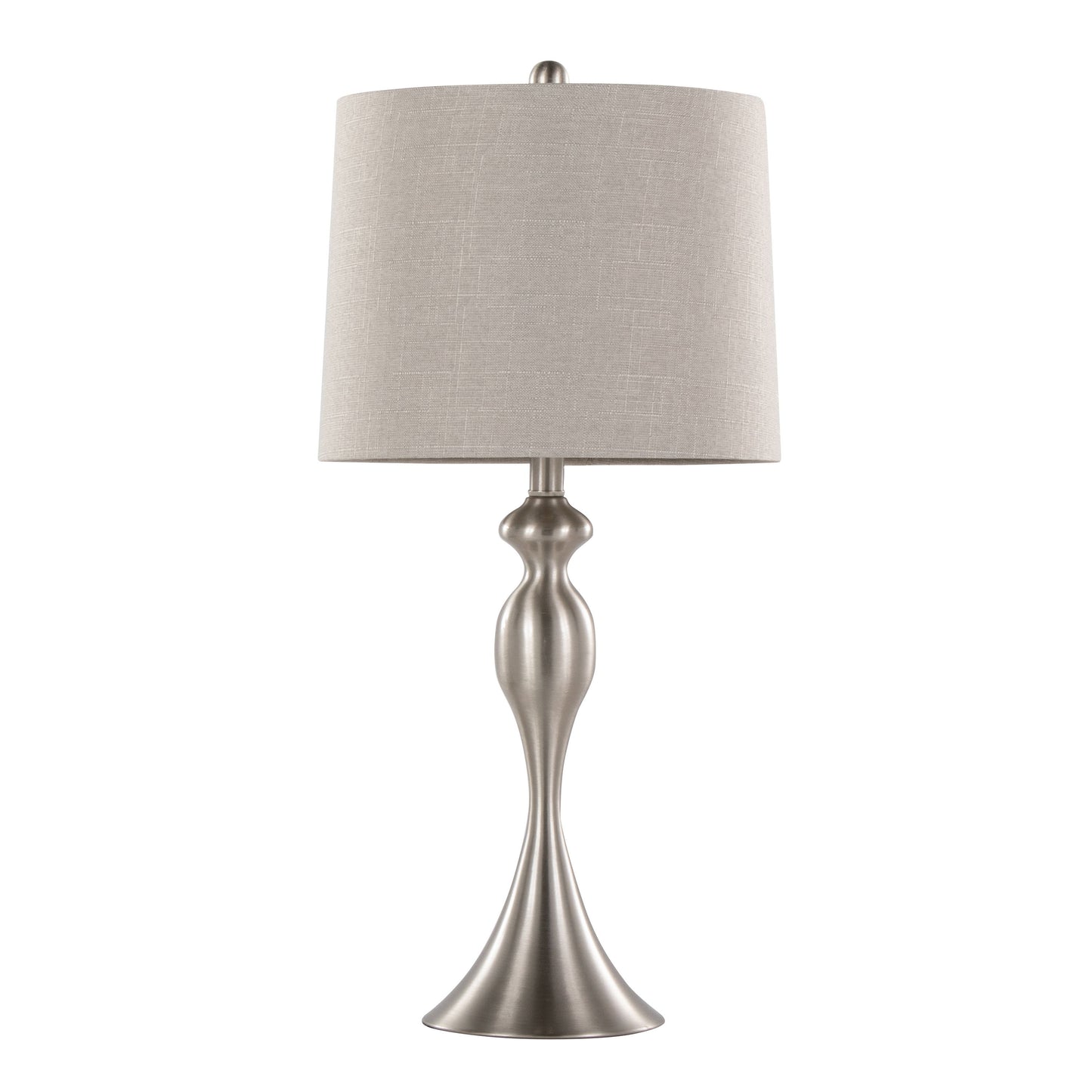 Ashland - Contemporary Table Lamp Laser Cut (Set of 2) - Nickel / Gray / Nickel
