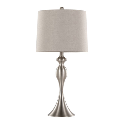 Ashland - Contemporary Table Lamp Laser Cut (Set of 2) - Nickel / Gray / Nickel