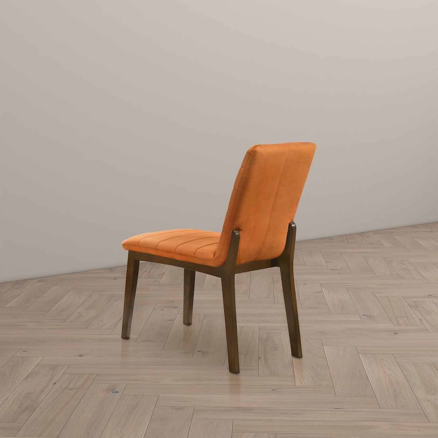 Ines - Dining Chair (Set of 2) - Brown / Burnt Orange