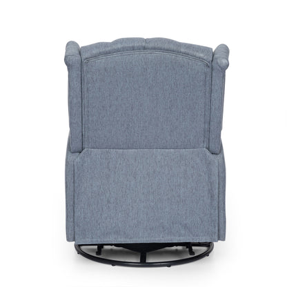 Classic Design, Manual Recliner Chair With 360 Degree Swivel - Charcoal