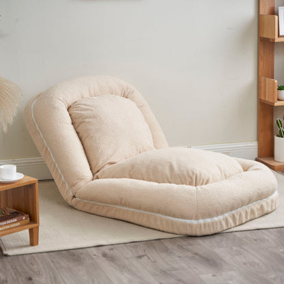 Triple Fold Down Beige Sofa Bed - Beige