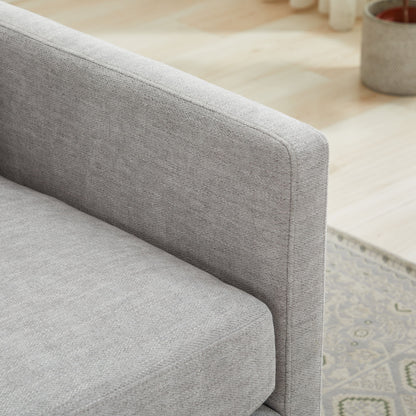 Modern Square Upholstered Swivel Accent Chair Chenille For Living Room Or Bedroom - Light Gray