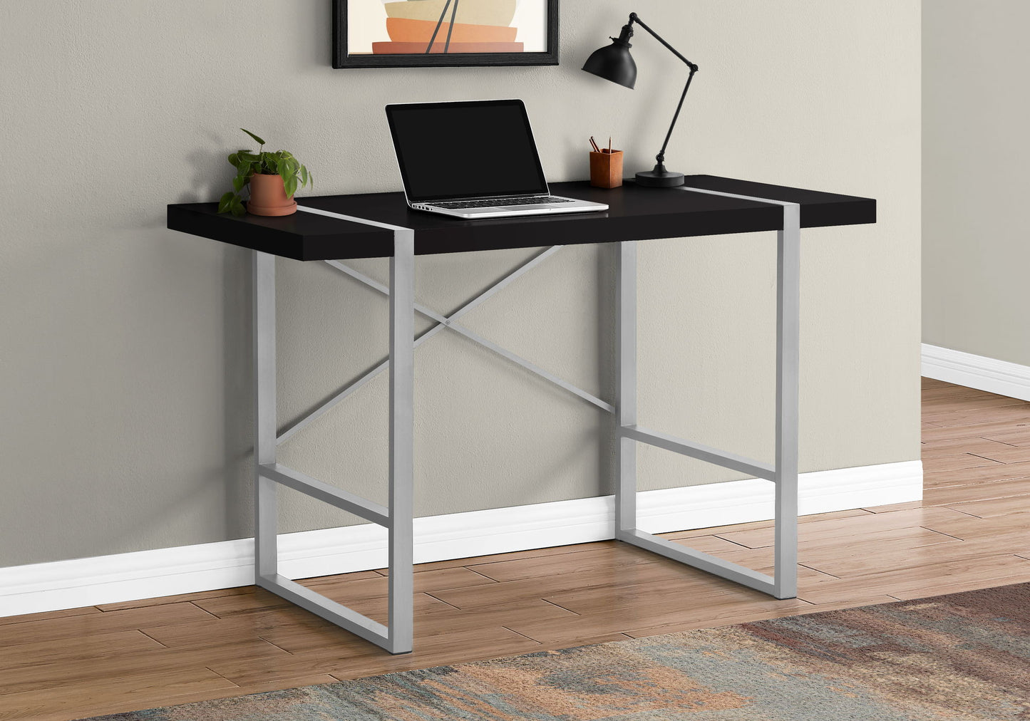 Computer Desk For Home Office, Laptop, Contemporary - Black