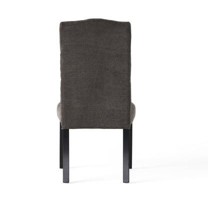 Harriet - Tufted Dining Chair (Set of 2) - Dark Gray