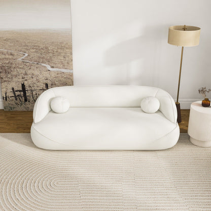 Andrew - Boucle Sofa - Beige / Ivory White / Light Beige / White