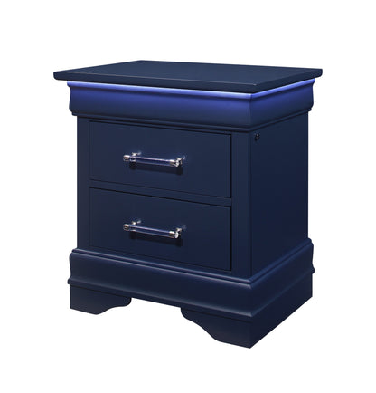 Charlston - Nightstand With LED - Blue