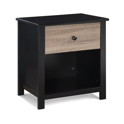 Connelly - Nightstand Black, Vintage - Walnut