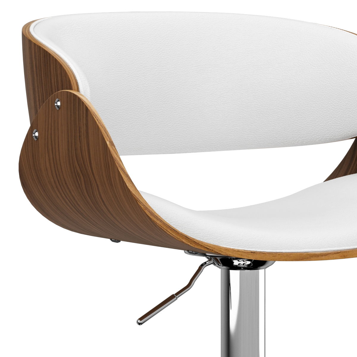 Amery - Adjustable Swivel Bar Stool - White