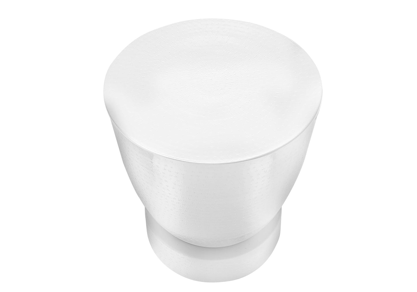 Drum Accent Side Table, Contemporary & Modern - White