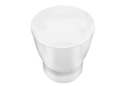 Drum Accent Side Table, Contemporary & Modern - White