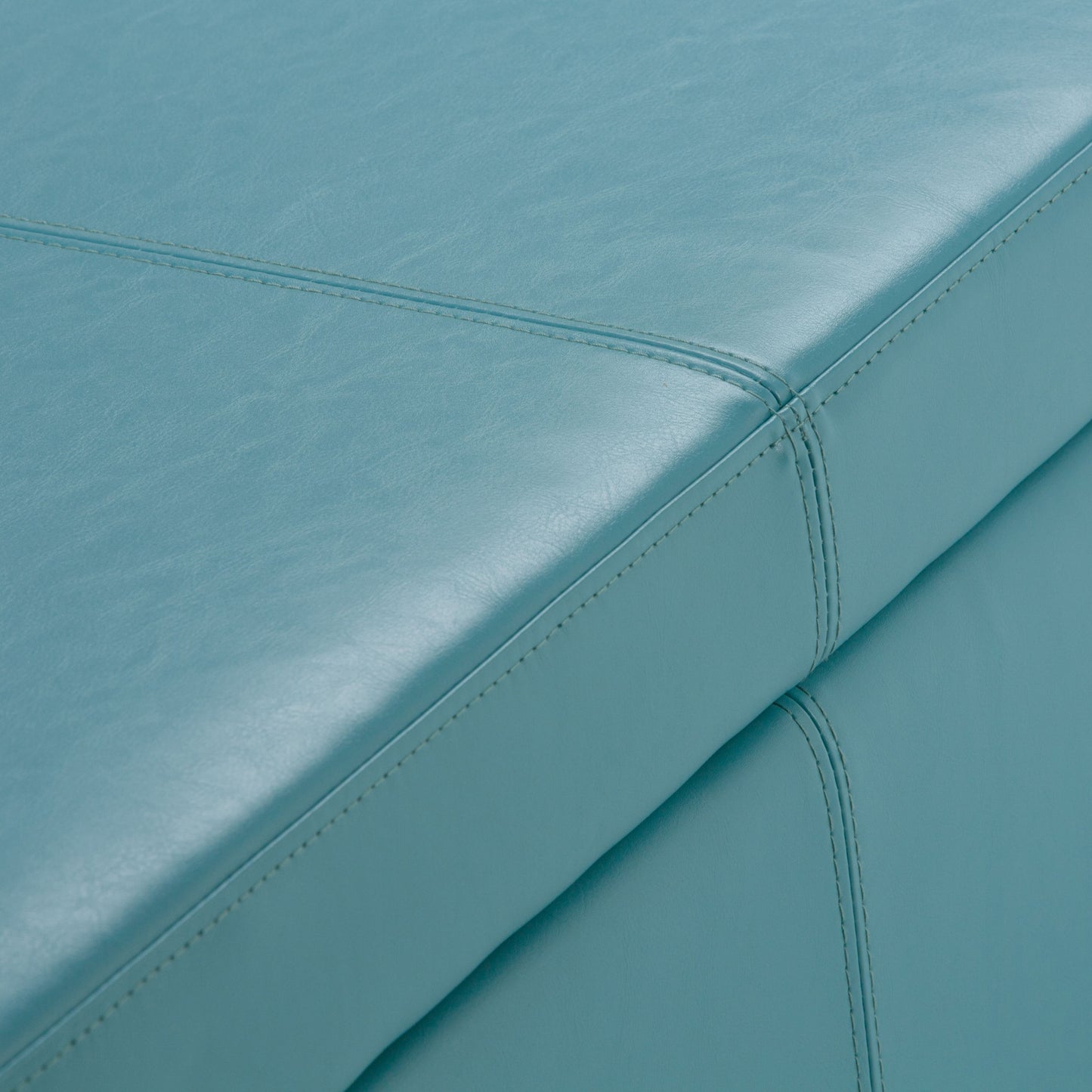 Avalon - Storage Ottoman Bench - Soft Blue