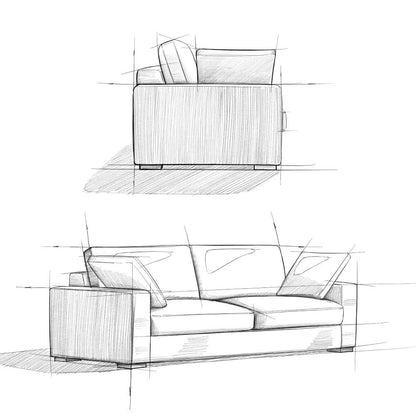 Charlie - Deep Seater Sofa - Gray