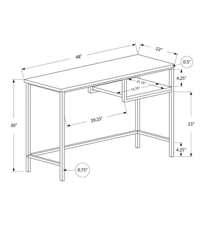 Computer Desk For Home Office, Laptop, Contemporary & Versatile Placement - Taupe