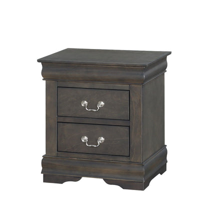 Louis Philippe - 2 Piece Eastern King Bedroom Set - Dark Gray