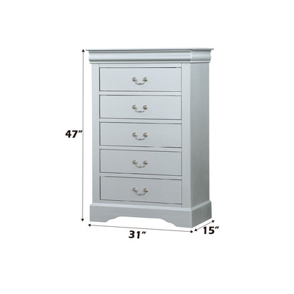 Louis Philippe - Chest - Silver Gray