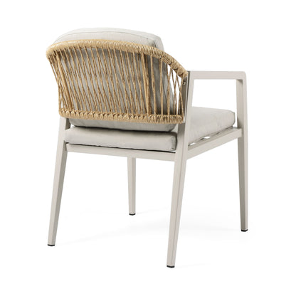 Outdoor Dining Set With Dining Chairs, Acacia Wood Expandable Table, Rattan, Iron Frame - Gray / Teak