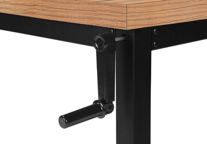 Computer Desk, Home Office, Standing, Adjustable, Laptop, Contemporary & Modern - Brown