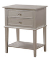 Vibrant Contemporary Nightstand - Silver Champagne