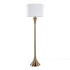 Lenuxe - Contemporary Floor Lamp - Golden Bronze / White