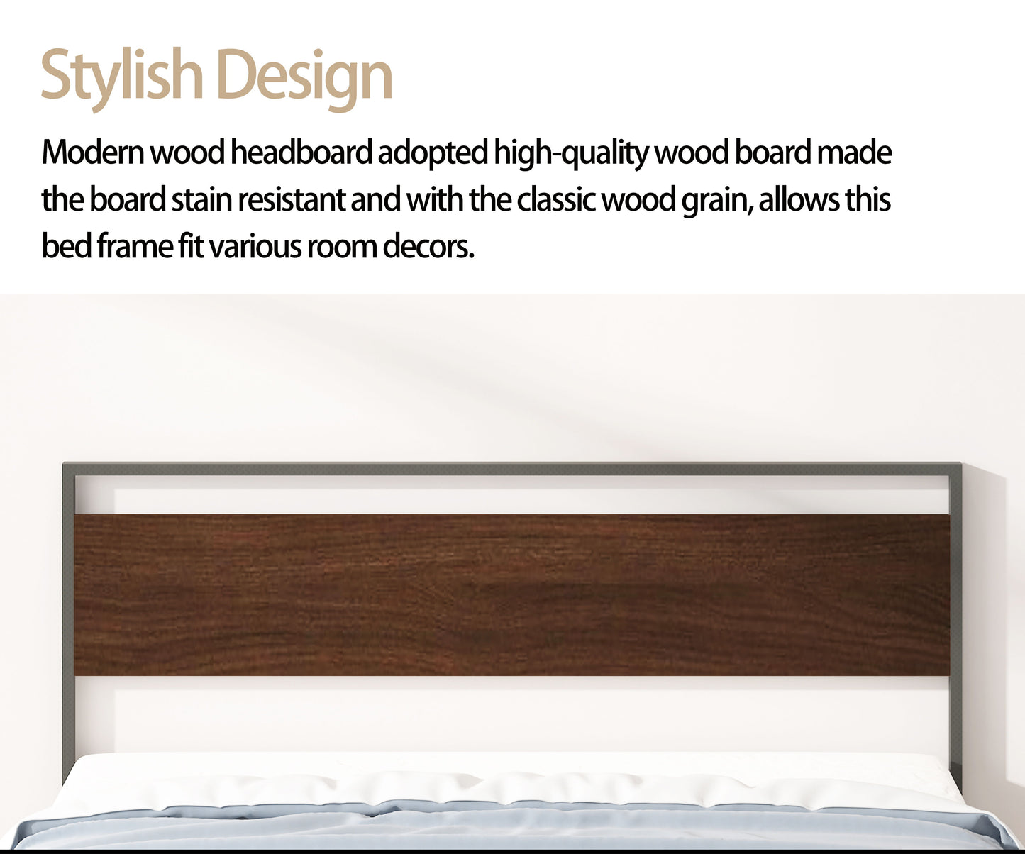 Ceres - Queen Bed With Wood Headboard & Footboard - Black And Walnut