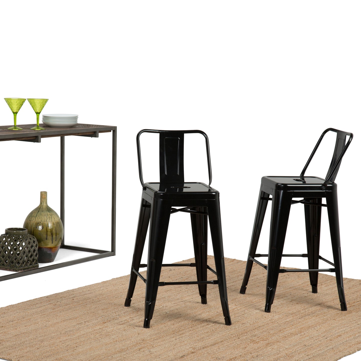 Rayne - Metal Counter Height Stool (Set of 2) - Black