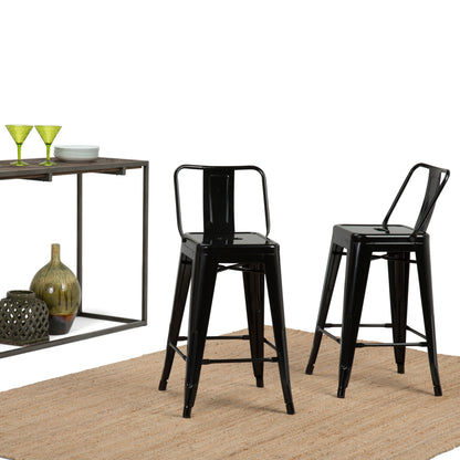 Rayne - Metal Counter Height Stool (Set of 2) - Black