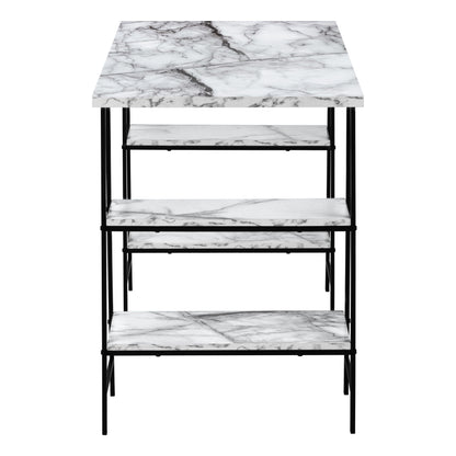 Computer Desk For Home Office, Laptop, Storage Shelves, Contemporary Versatile Placement - White