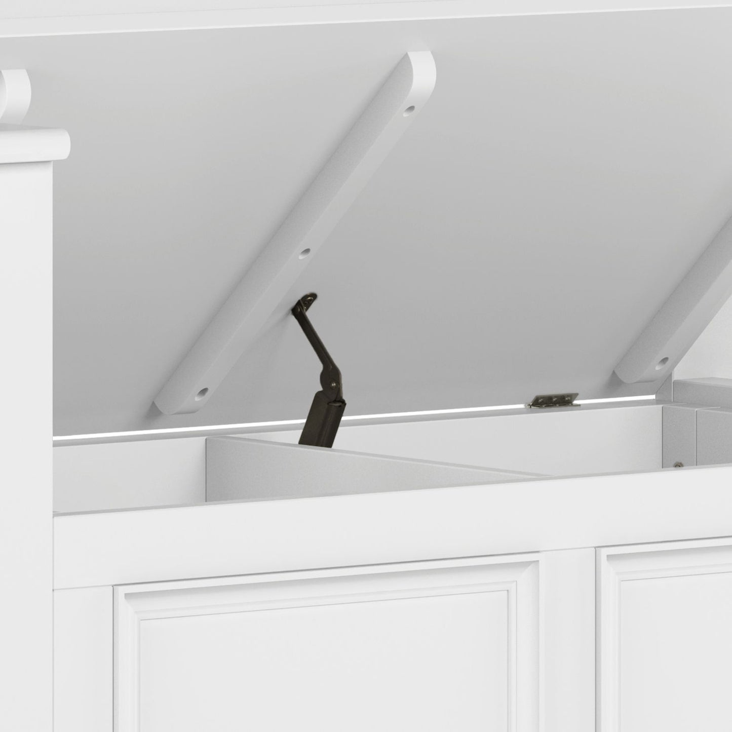 Amherst - Small Entryway Storage Bench - White