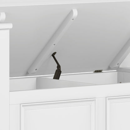 Amherst - Small Entryway Storage Bench - White