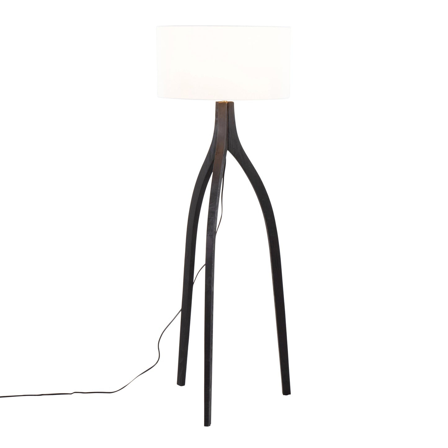 Wishbone - Contemporary Floor Lamp - Black / White