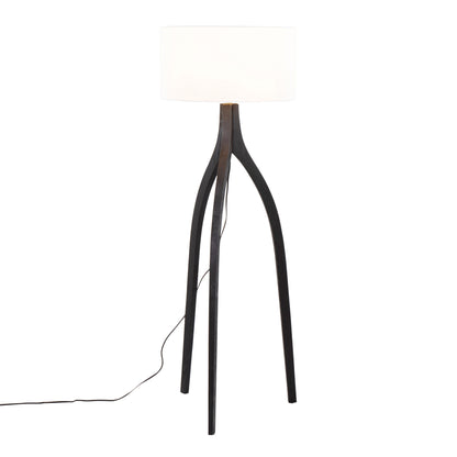 Wishbone - Contemporary Floor Lamp - Black / White