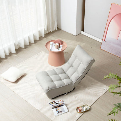 Single Sofa Reclining Japanese Chair Lazy Sofa Tatami Balcony Adjustable Chair - Gray