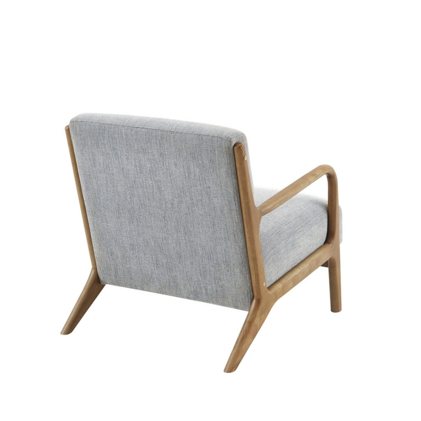 Lounge Chair Mid - Century Style Polyester Upholstered - Gray