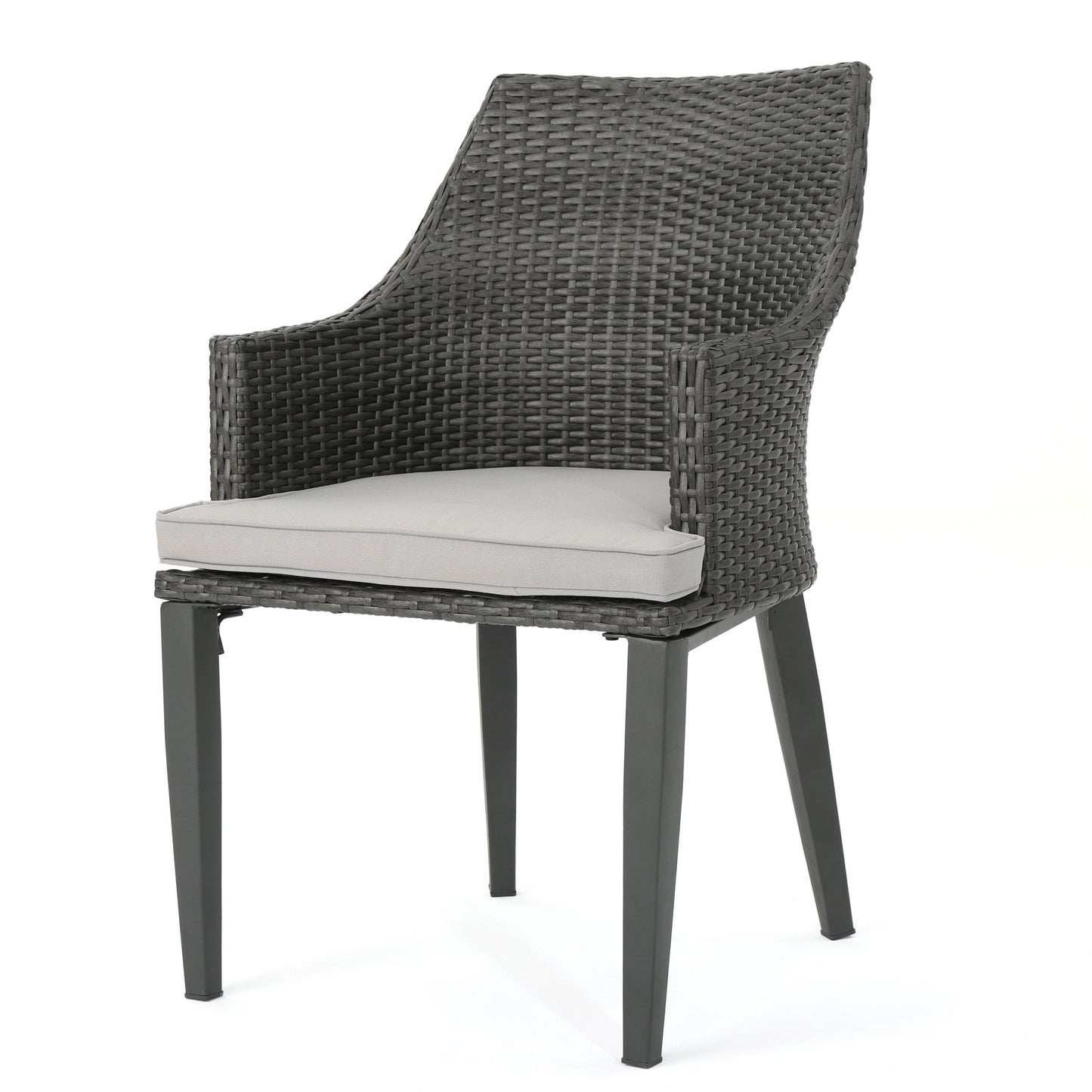 Hillhurst - Outdoor Chair, Comfortable Rattan With Weather Resistant Cushion (Set of 2) - Gray