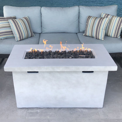 Reinforced - Propane Outdoor Fire Pit Table - Gray