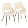 Fabrico - Contemporary Accent Chair (Set of 2) - Antique Copper / Cream