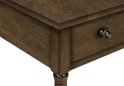 Accent End Table, 2 Tier, Storage Drawer, Traditional - Espresso
