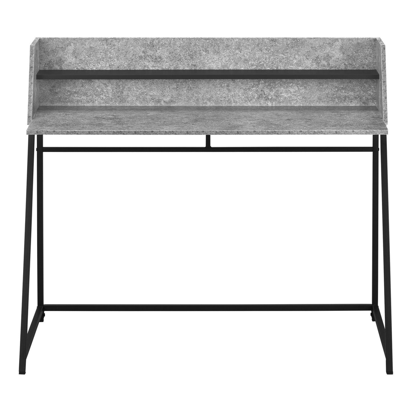 Computer Desk For Home Office, Laptop, Storage Shelves, Elegant Design - Gray